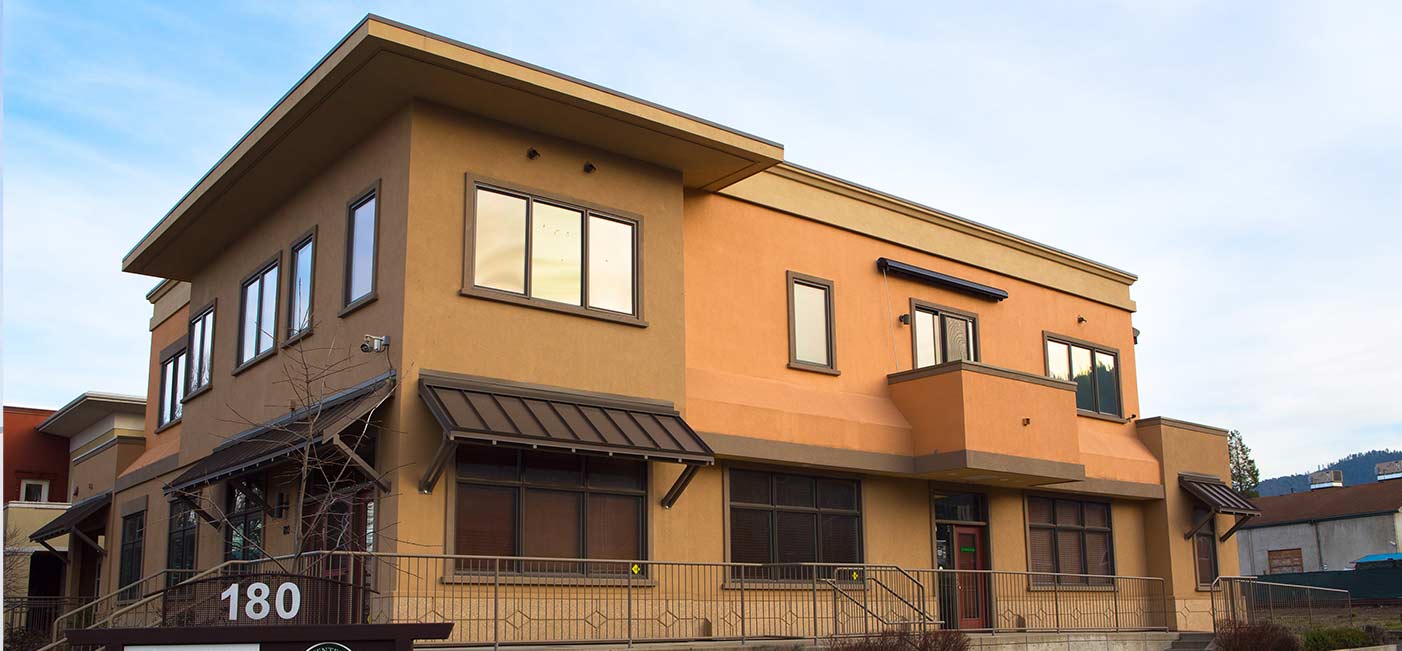 Brown office building located in Ashland Oregon